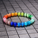 Handmade Rainbow Aura Cat Eye Bracelet