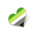 Aromantic Pride Heart Lapel Pin