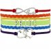 Rainbow Pride Double Heart Love Moon Infinity Charm Bracelets