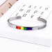 Titanium Steel Rainbow Love Pride Bangle