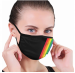 Black Rainbow Striped Face Mask - Limited Quantity Available NOW SHIPPING