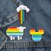 Retro Rainbow Sheep Lapel Pin