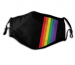 Black Rainbow Striped Face Mask - Limited Quantity Available NOW SHIPPING