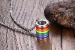 Rainbow Pride Barrel Pendant Necklace