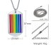 Titanium Stainless Steel Gay Pride Dog Tag w/ Chain