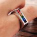 Rainbow Bagues Titanium Stainless Steel Band