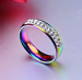Love Same Love Titanium Steel Rainbow Ring