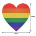 Roll of Rainbow Pride Heart Stickers (500 Stickers)