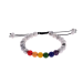 White Volcanic Stone Handmade Rainbow Bracelet