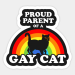 PrideOutlet Proud Parent of a Gay Cat 4" Inch Bumper Sticker