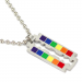 Rainbow Razor Necklace Pendant
