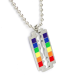 Rainbow Razor Necklace Pendant