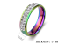 Love Same Love Titanium Steel Rainbow Ring