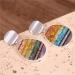Rainbow Imperial Jasper Stone Stud Drop Earrings