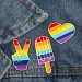 Retro Rainbow Gay Pride Popsicle Lapel Pin