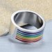 Rainbow Stainless Steel Thick Band