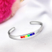 Titanium Steel Rainbow Love Pride Bangle