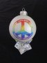 Isaac Mizrahi Set of 4 Holiday Peace & Love Glass Bulb Set