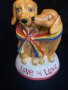 Blue Sky Clayworks LOVE IS LOVE Golden Retriever Figurine