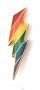 Rainbow Bolt Lapel Pin