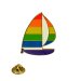 Rainbow Pride Sail Boat Lapel Pin