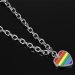 Stainless Steel Bracelet Chain Bracelet Dangling Heart Rainbow