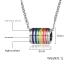 Rainbow Pride Barrel Pendant Necklace