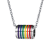 Rainbow Pride Barrel Pendant Necklace