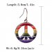 Rainbow Pride Peace Dangle Hanging Earrings