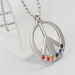 Rainbow Pride Peace Pendant Necklace