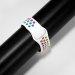 Apple Watch Band - LGBT Rainbow Design Silicone White/Rainbow Replacement Band for Apple Watch 38mm/42mm
