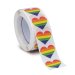 Roll of Rainbow Pride Heart Stickers (500 Stickers)