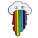 Rainbow Puking Rainbow Cloud Lapel Pin