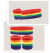 Rainbow Athletic Sweatband Set (1 Headband + 2 Wristbands)