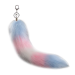 Transgender Foxtail Faux Fur Keychain 16 Inch
