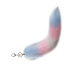 Transgender Foxtail Faux Fur Keychain 16 Inch