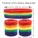 Rainbow Athletic Sweatband Set (1 Headband + 2 Wristbands)