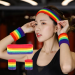Rainbow Athletic Sweatband Set (1 Headband + 2 Wristbands)