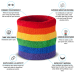 Rainbow Sweatband Wristband Pair