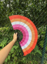 Lesbian Pride Folding Hand Fan – 25" Wide