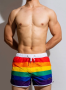 D.M Shorts - Retro Rainbow Trucks