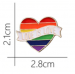 Rainbow heart Love is Love Lapel Pin