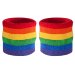 Rainbow Sweatband Wristband Pair