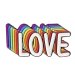 Retro Rainbow Love Lapel Pin