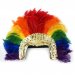 Coque Feather Headdress Section w/Sequins - Rainbow