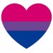 PrideOutlet Reflective Bisexual Pride 4" Inch Heart Bumper Sticker