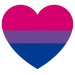PrideOutlet Reflective Bisexual Pride 4" Inch Heart Bumper Sticker