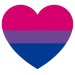 PrideOutlet Reflective Bisexual Pride 4" Inch Heart Bumper Sticker