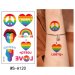 Rainbow Pride Temporary Tattoo Pack A120