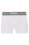 Hugo Boss  Pride Collection #LoveForAll Boxer Trunks, White with Progress Rainbow Band